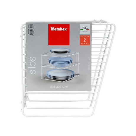 Organizador para o Armário de Cozinha Metaltex Silos 3 Prateleiras Metal (25 x 25 x 19 cm) - EcoNest