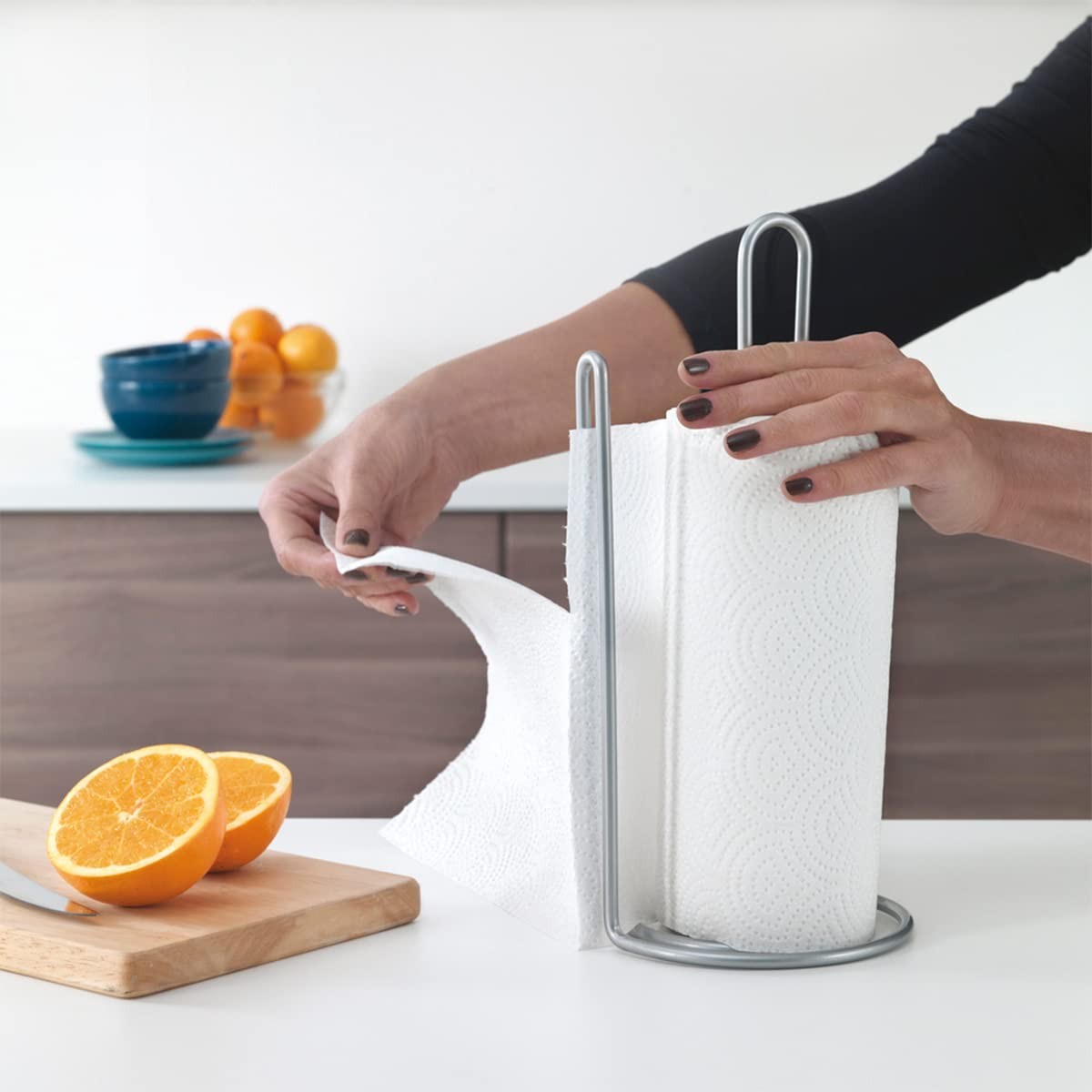 Suporte para Rolos de Papel de Cozinha Metaltex My-Roll Espiral Metal (ø15 x 32 cm) - EcoNest