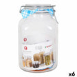 Frasco de Vidro Borgonovo 33216 Hermético Transparente 3,1 L 13 x 13 x 24 cm (6 Unidades) - EcoNest