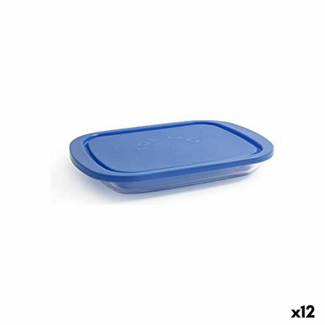 Lancheira Borgonovo Igloo Azul Retangular 800 ml 26 x 18,5 x 3,4 cm (12 Unidades) (26 x 18,5 x 3,4 cm) - EcoNest