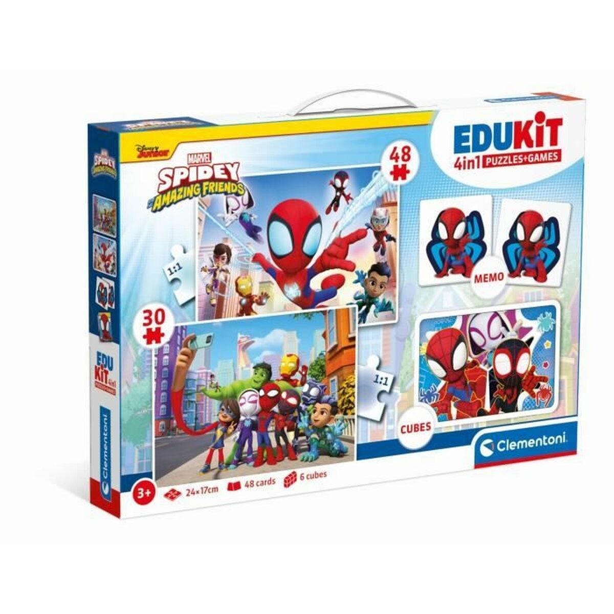 Jogo Educativo Clementoni Coffret Spidey 4 en 1 (FR)