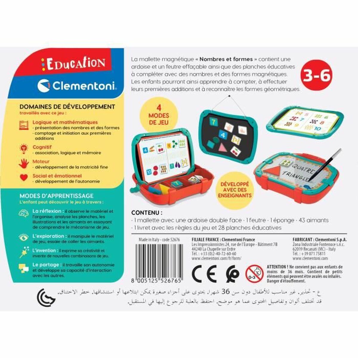 Jogo Educação Infantil Clementoni Case Figures Shapes (FR) - EcoNest