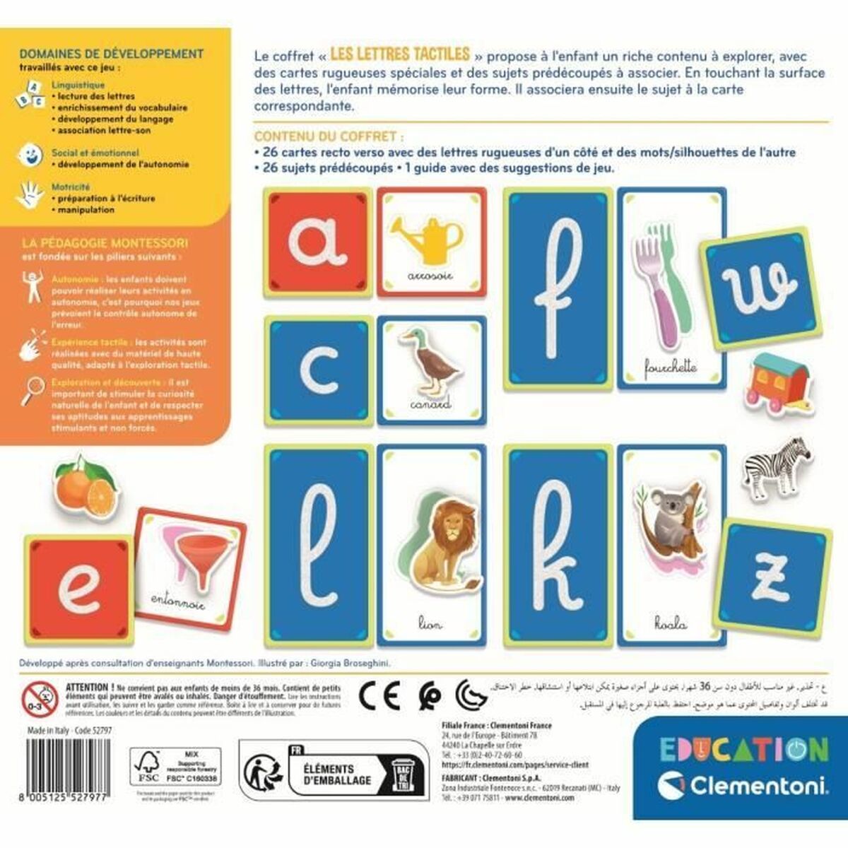 Jogo Educativo Clementoni Les lettres tactiles (FR)