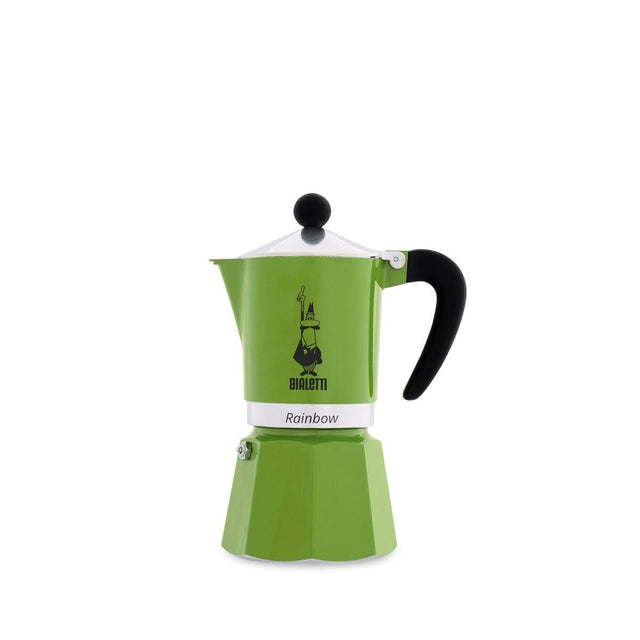 Cafeteira Italiana Bialetti Preto Verde Metal Alumínio 3 Kopjes - EcoNest