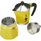 Cafeteira Italiana Bialetti Rainbow Amarelo Metal Alumínio 300 ml 6 Copos - EcoNest