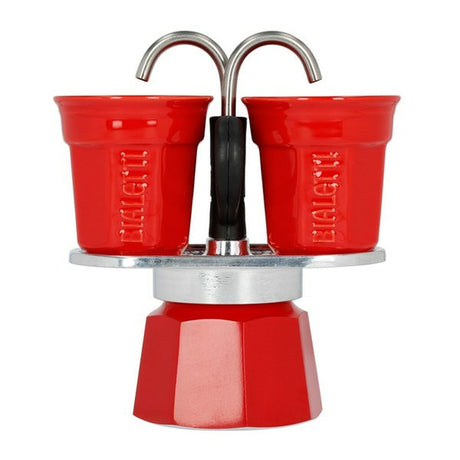 Cafeteira Italiana Bialetti 2 Kopjes Vermelho Metal Alumínio 100 ml - EcoNest