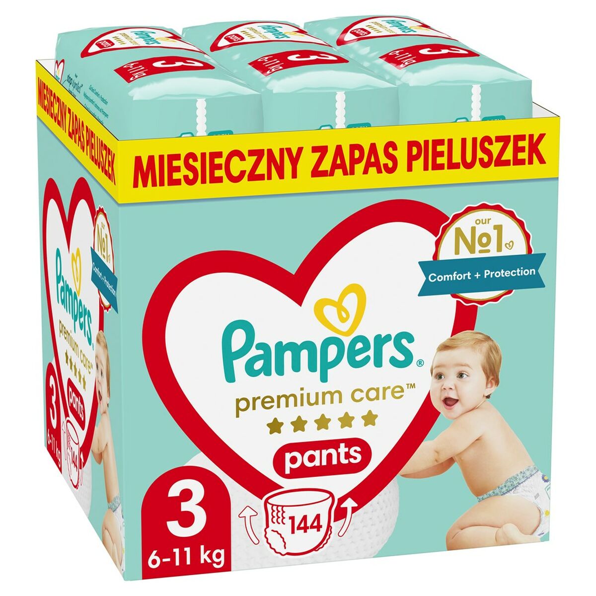 Fraldas descartáveis Pampers 6-11 kg 3 (144 Unidades) - EcoNest