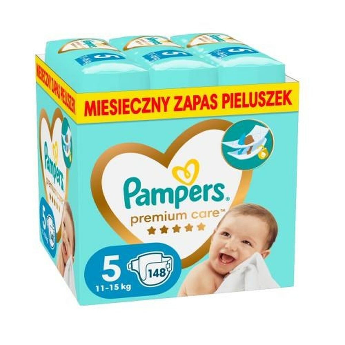 Fraldas descartáveis Pampers 5 (148 Unidades) - EcoNest