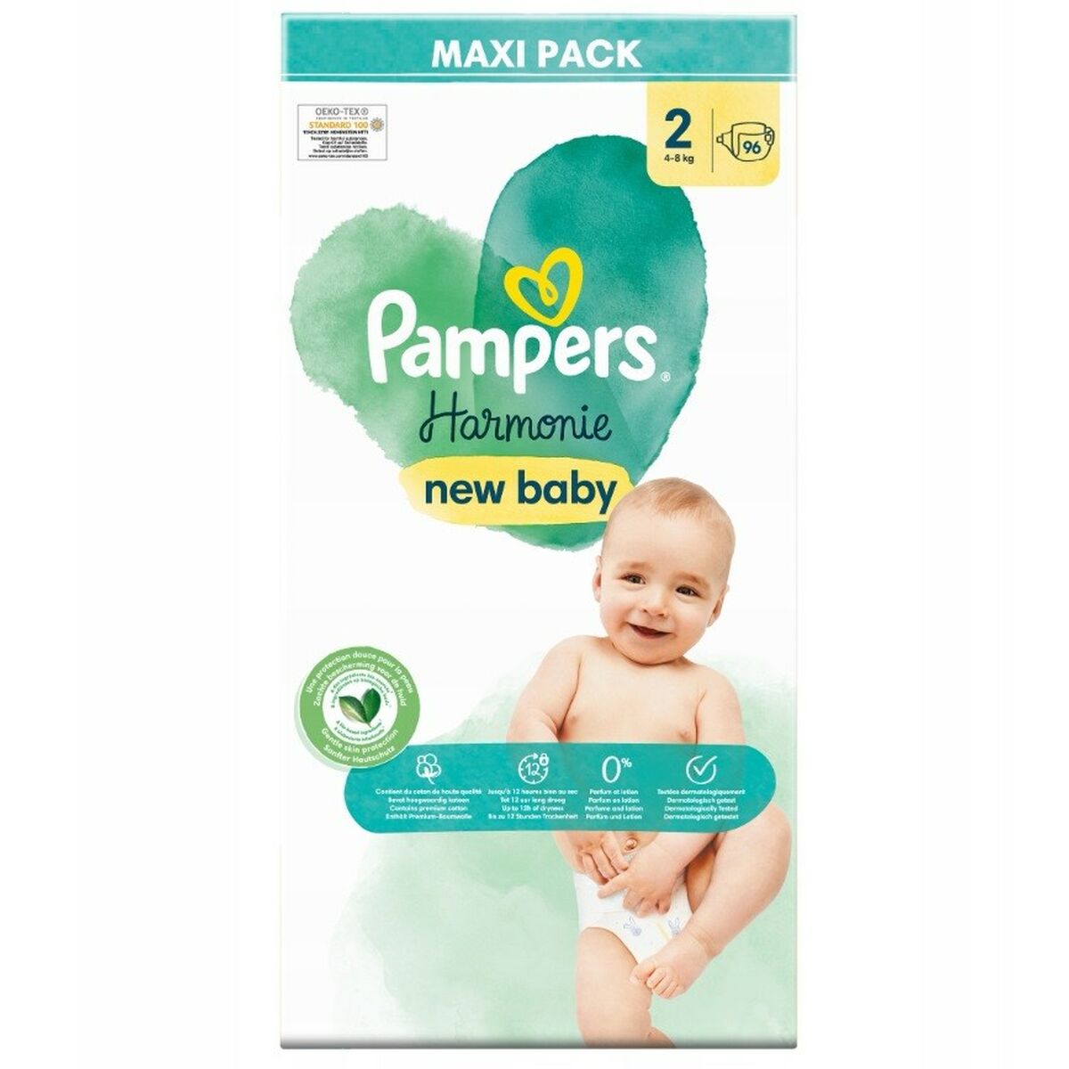 Fraldas descartáveis Pampers Harmonie 4-8 kg 2 (96 Unidades) - EcoNest