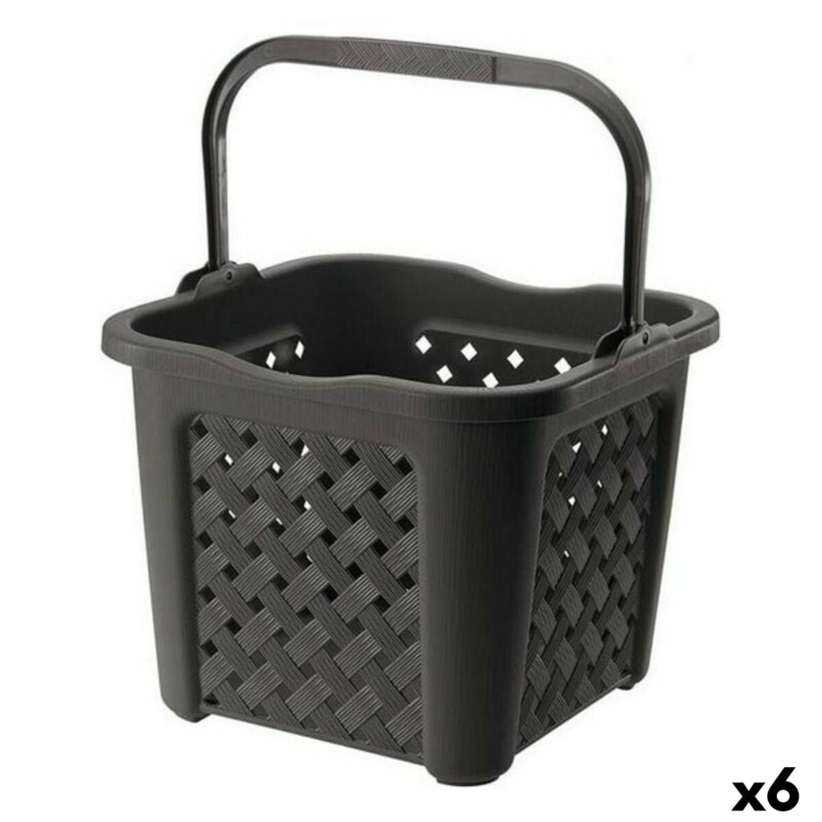 Cesto de Roupa Suja Tontarelli Arianna 25 L Wengue 38 x 38 x 31,5 cm (6 Unidades) - EcoNest