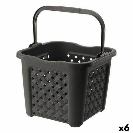 Cesto de Roupa Suja Tontarelli Arianna 25 L Wengue 38 x 38 x 31,5 cm (6 Unidades) - EcoNest