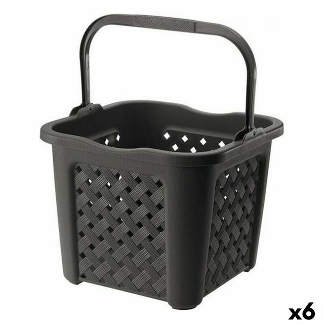 Cesto de Roupa Suja Tontarelli Arianna 25 L Wengue 38 x 38 x 31,5 cm (6 Unidades) - EcoNest