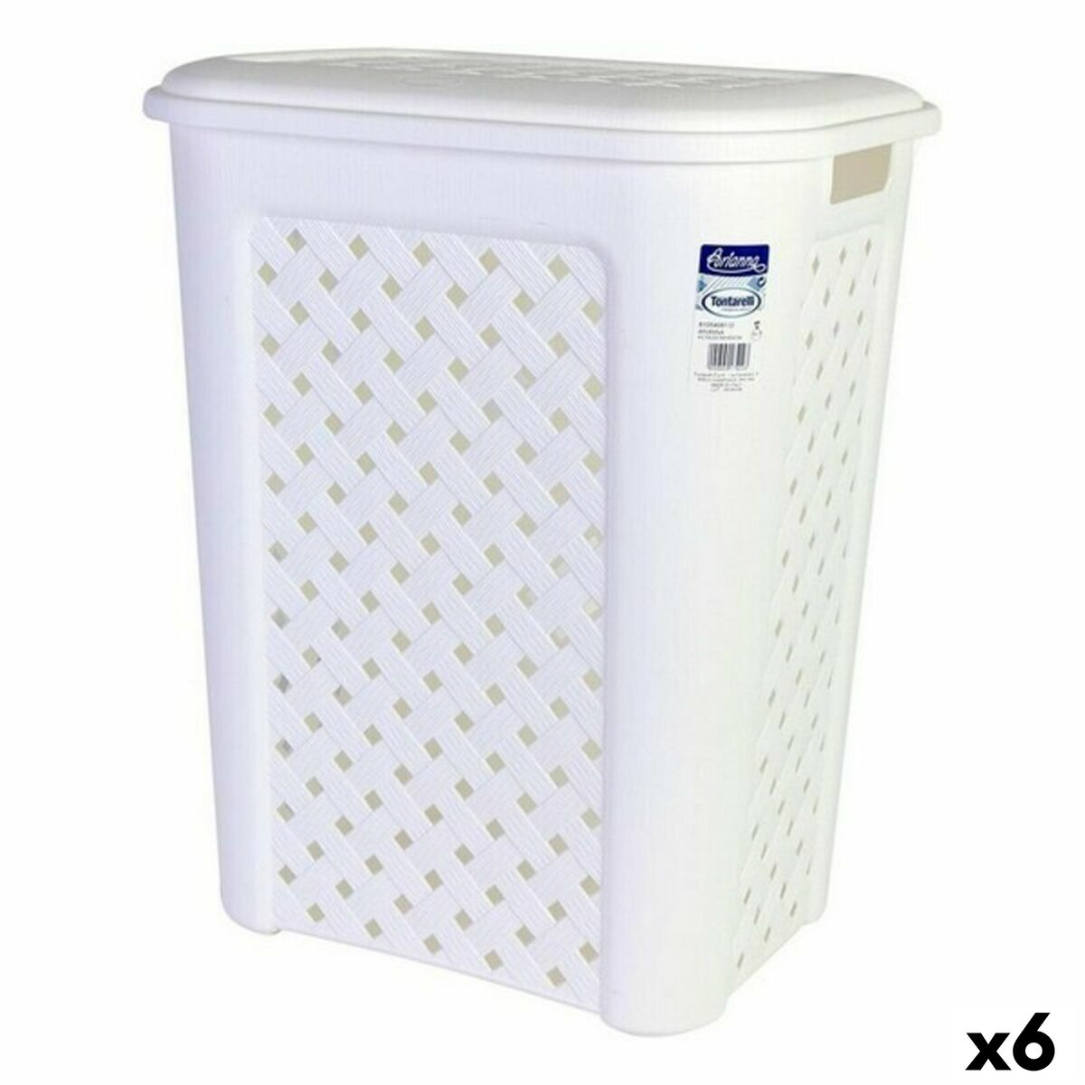 Cesto da Roupa Arianna Tontarelli 8105408_112 50 L Branco 44 x 35 x 55 cm (6 Unidades) - EcoNest