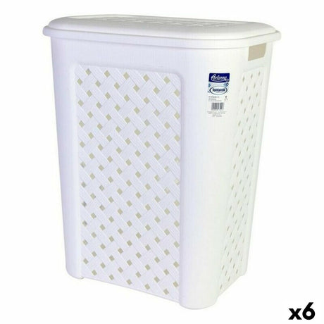 Cesto da Roupa Arianna Tontarelli 8105408_112 50 L Branco 44 x 35 x 55 cm (6 Unidades) - EcoNest