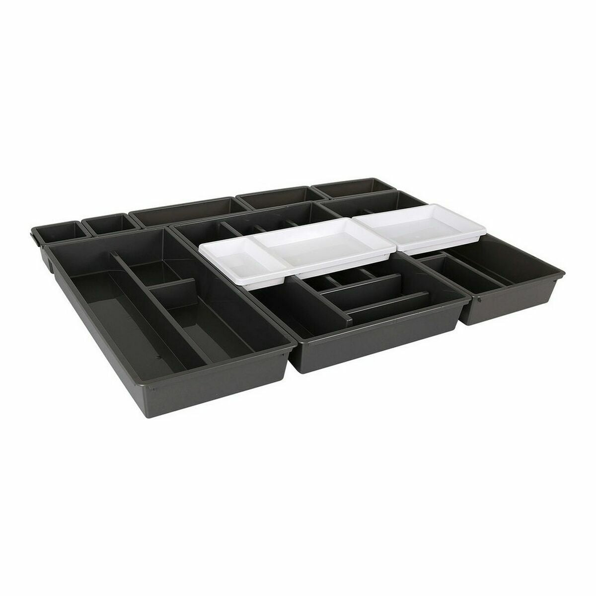 Organizador de Talheres Tontarelli Bella Preto 10 Peças 70 x 49,2 x 6,7 cm (4 Unidades) - EcoNest