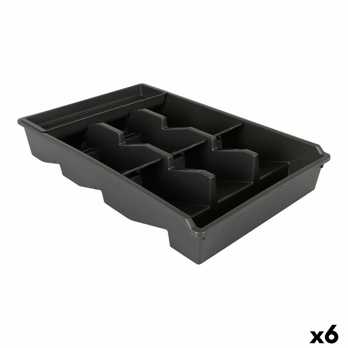 Organizador de Talheres Tontarelli Bella plus Preto 43,6 x 28,7 x 7,13 cm (6 Unidades) - EcoNest