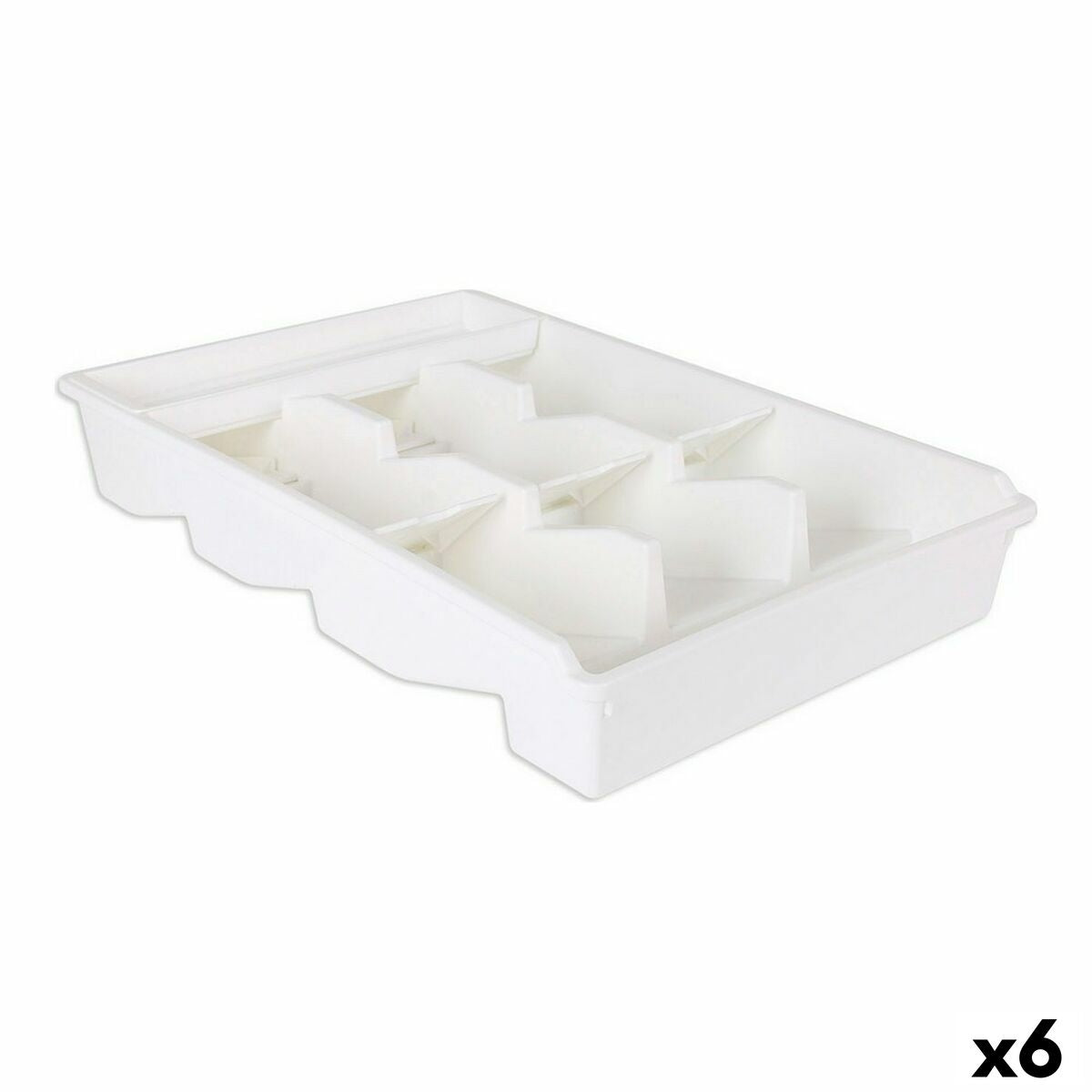 Organizador de Talheres Tontarelli Bella plus Branco 43,6 x 28,7 x 7,13 cm (6 Unidades) - EcoNest