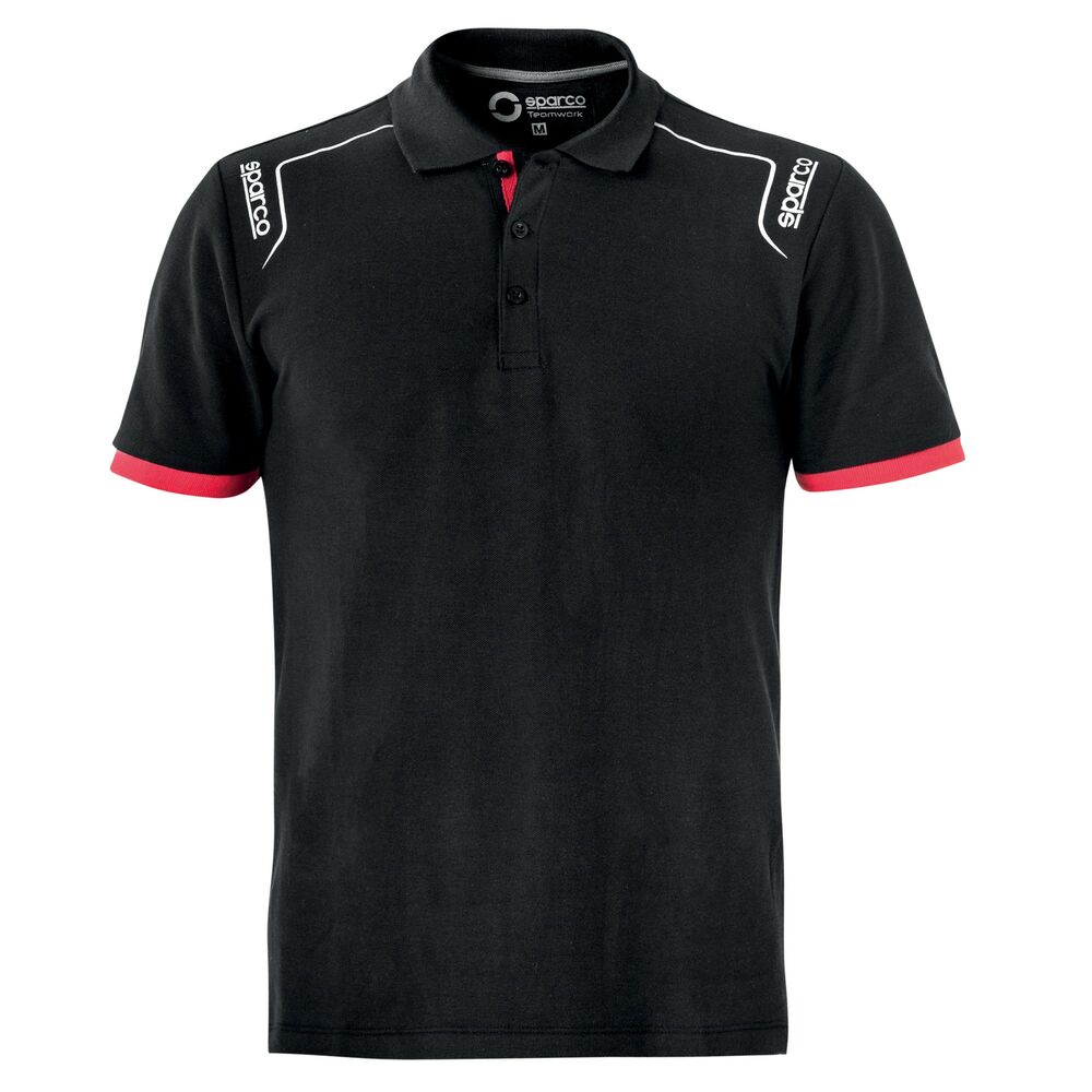 Polo de Manga Curta Sparco TECH STRETCH Preto M - EcoNest