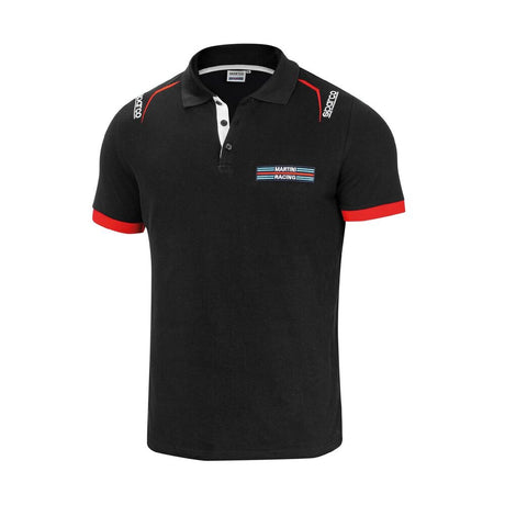 Polo de Manga Curta Sparco MARTINI-R L Preto - EcoNest