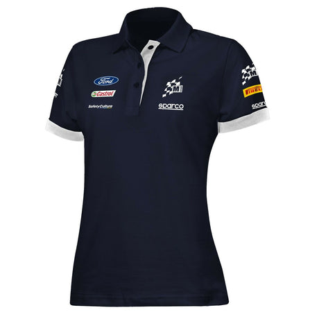 Polo de Manga Curta Sparco S013007MSBM2M Azul Marinho Mulher M - EcoNest