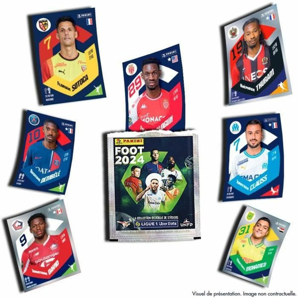 Conjunto de cromos Panini LIGUE 1 Uber Eats Foot 2024 (FR) 18 Sobrescritos - EcoNest