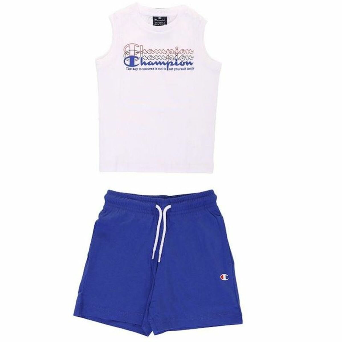 Conjunto Desportivo para Crianças Champion Branco 2 Peças Azul - EcoNest