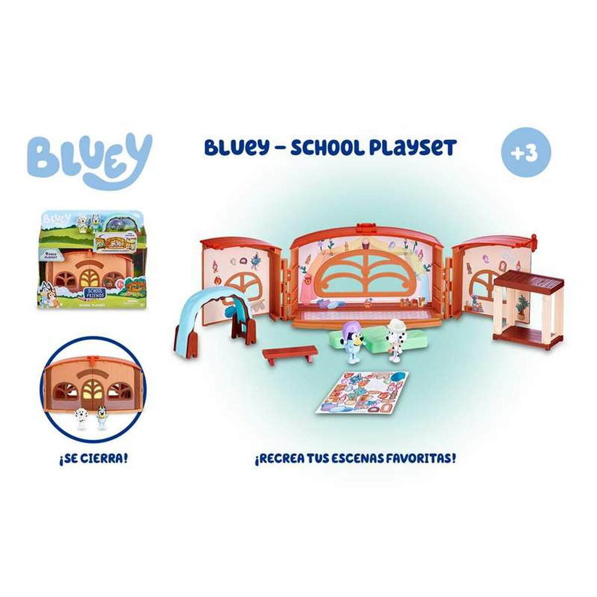 Playset Bluey Chloe Escola 35 x 30 x 13 cm - EcoNest