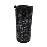 Caneca Térmica com Tampa iTotal Mathematics Parede dupla Preto Aço inoxidável 350 ml - EcoNest