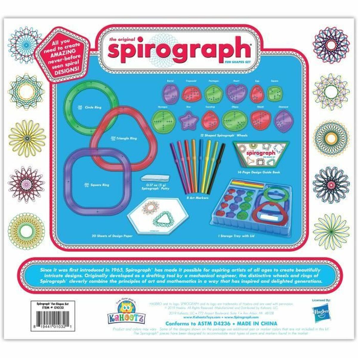 Conjunto de Desenho Spirograph Silverlit Originals Forms Multicolor 25 Peças - EcoNest