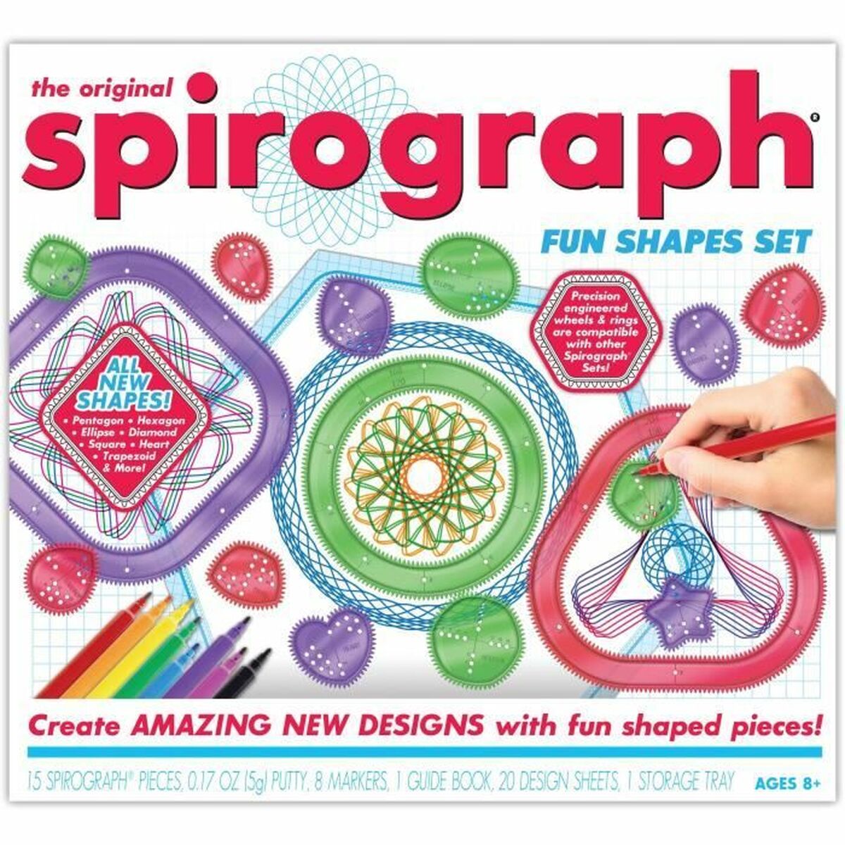 Conjunto de Desenho Spirograph Silverlit Originals Forms Multicolor 25 Peças - EcoNest