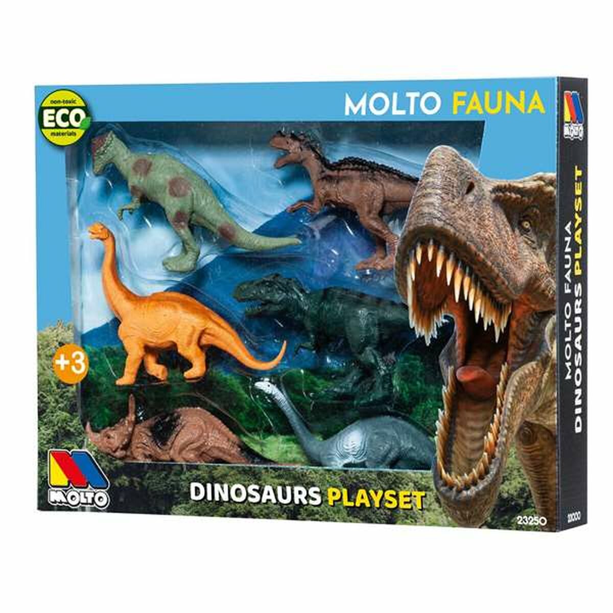 Conjunto Dinossauros Moltó 6 Peças Plástico - EcoNest