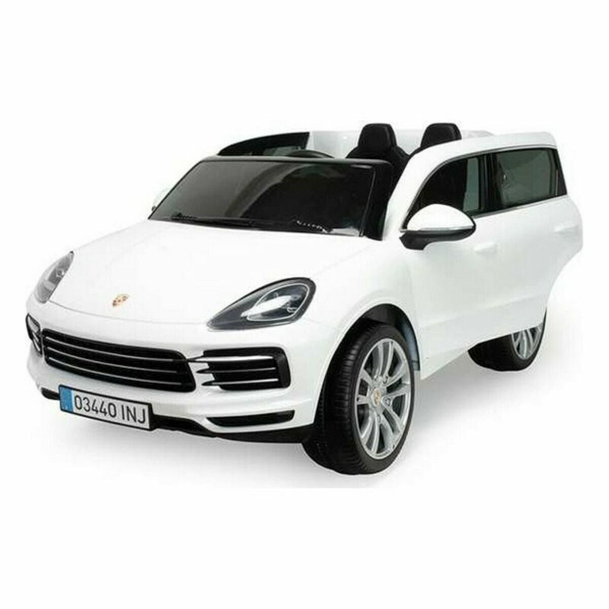 Carro elétrico para crianças Injusa Porsche Cayenne 12V Branco (134 x 81,5 x 58 cm) - EcoNest