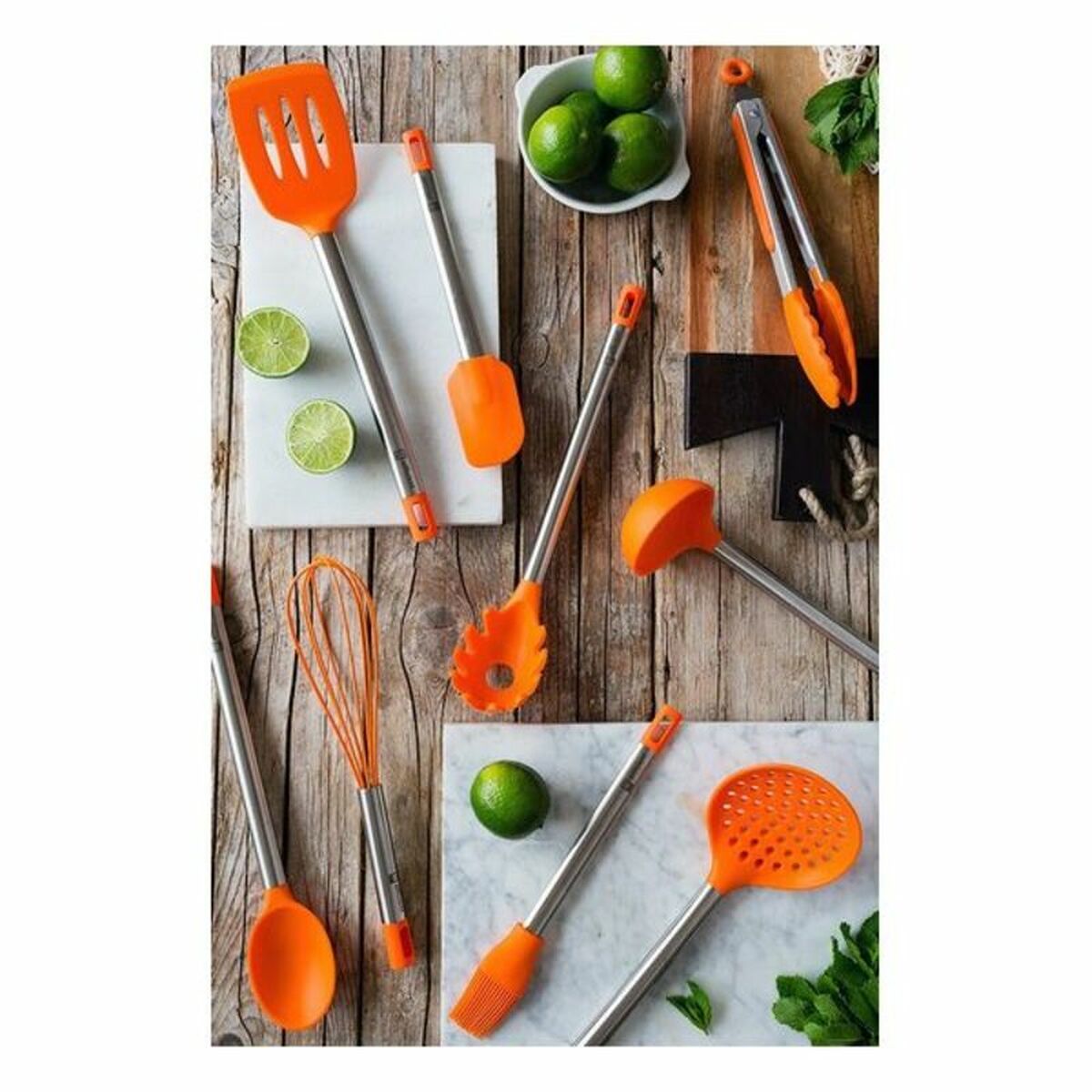 Conjunto de Utensílios para Cozinha BRA A195011 Laranja (6 pcs) - EcoNest