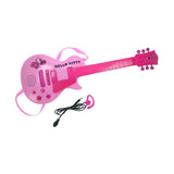 Guitarra Infantil Hello Kitty Eletrónica Microfone Cor de Rosa - EcoNest