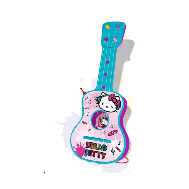 Guitarra Infantil Hello Kitty 4 Cordas Azul Cor de Rosa - EcoNest