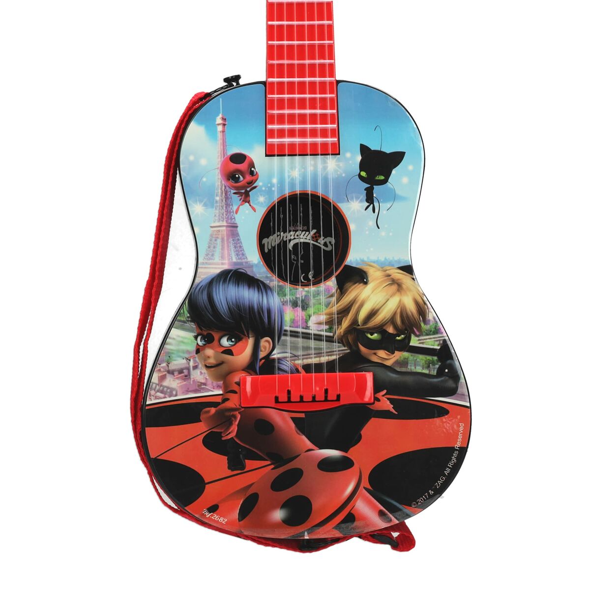 Guitarra Infantil Lady Bug 2682 Vermelho - EcoNest