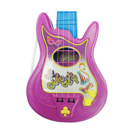 Guitarra Infantil Reig Party 4 Cordas Elétrica Azul Roxo - EcoNest