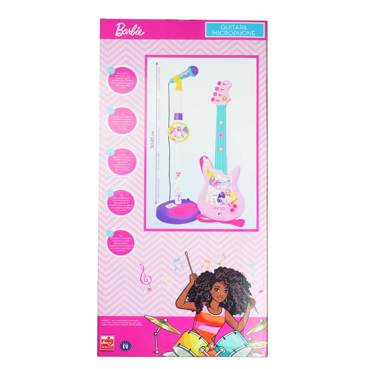 Brinquedo musical Barbie Microfone Guitarra Infantil - EcoNest