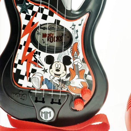 Brinquedo musical Mickey Mouse Microfone Guitarra Infantil - EcoNest