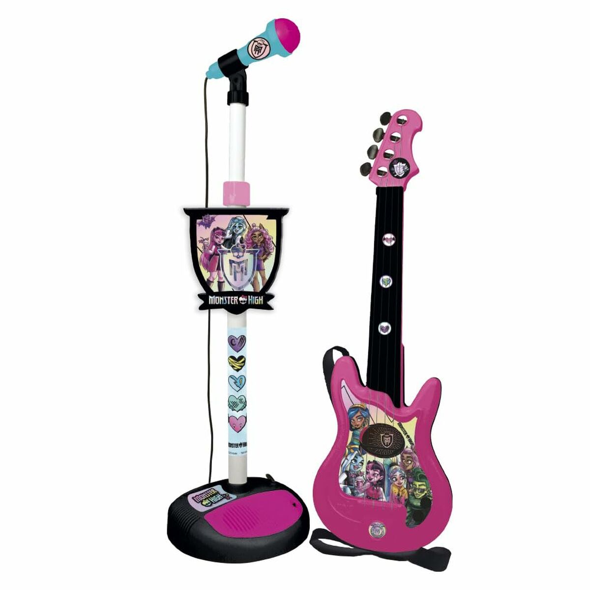 Guitarra Infantil Monster High Micrófono Karaoke