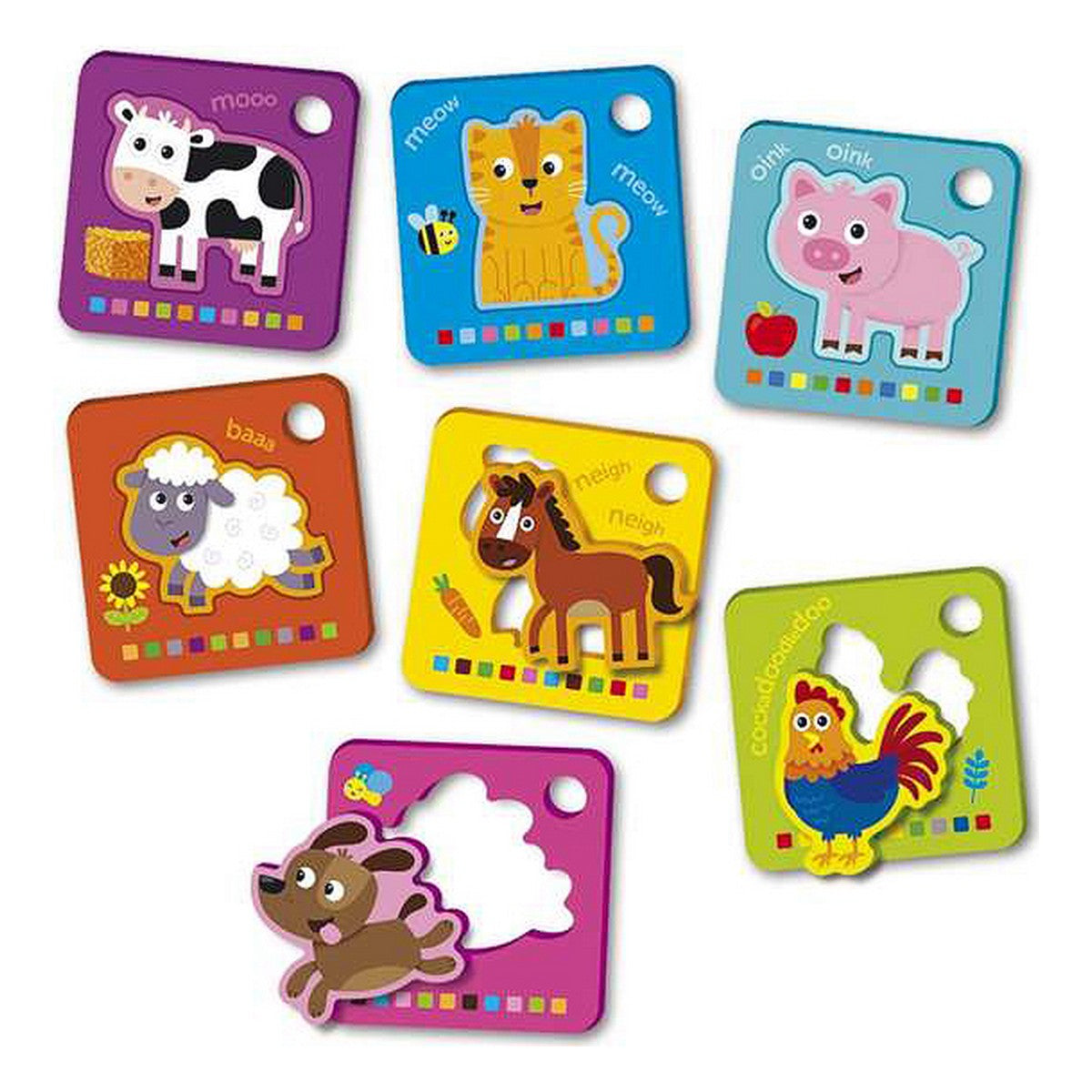 Puzzle Infantil Reig Flash Cards animais Quinta - EcoNest