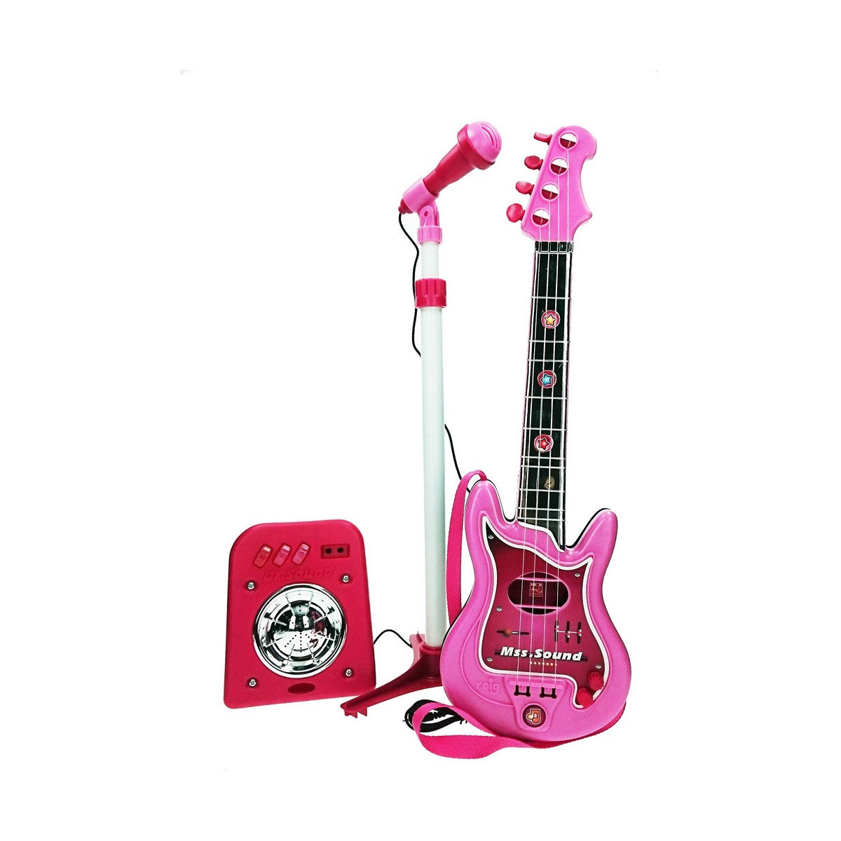 Guitarra Infantil Reig Microfone Cor de Rosa - EcoNest