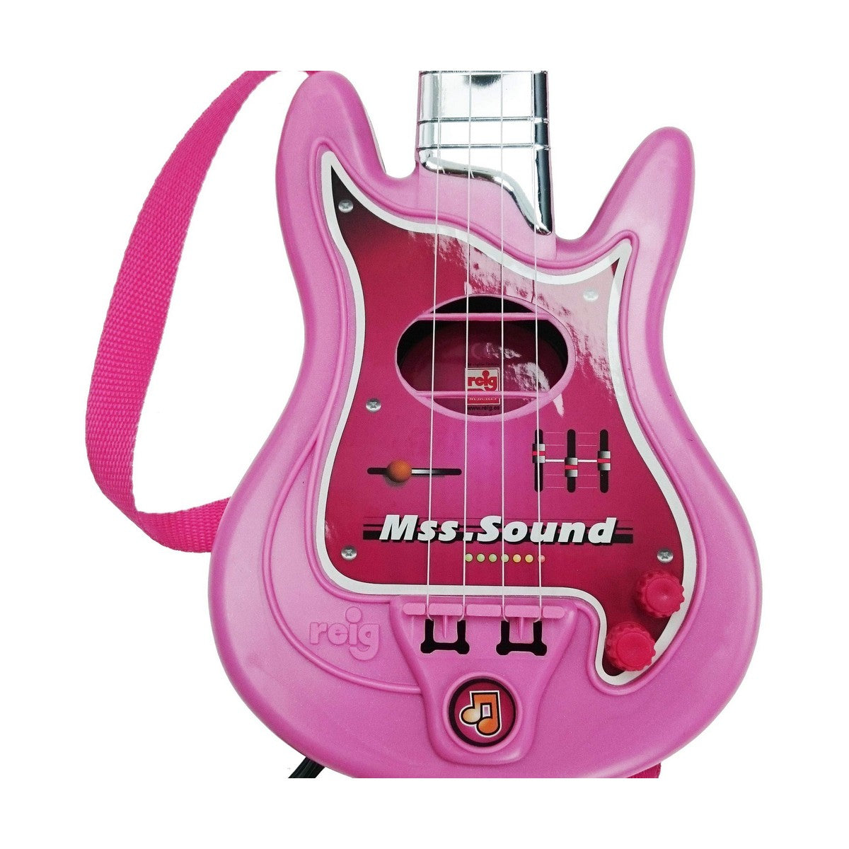 Guitarra Infantil Reig Microfone Cor de Rosa - EcoNest