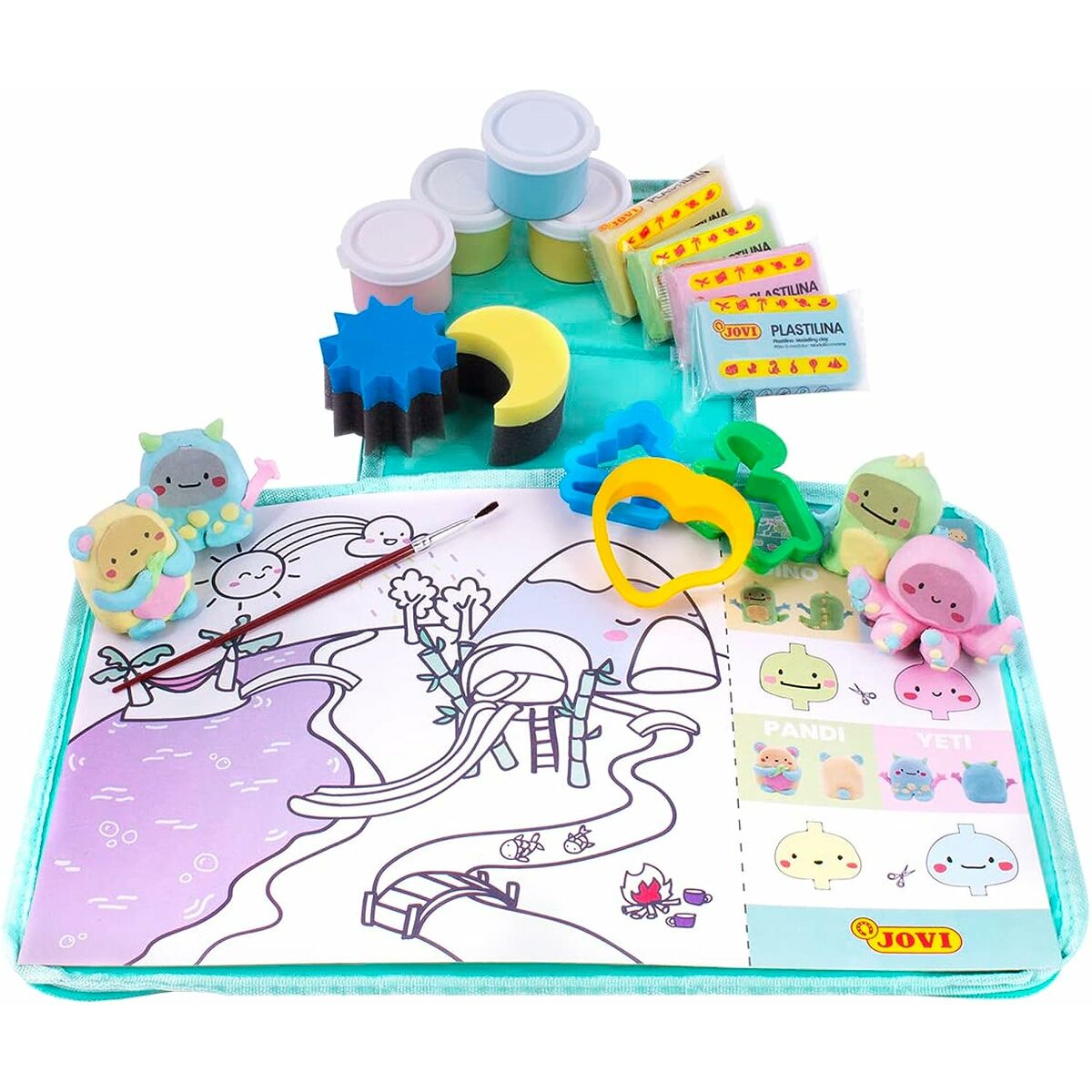 Jogo Criativo de Plasticina Jovi MY ARTS&CRAFTS Multicolor Saco de Ombro Azul - EcoNest