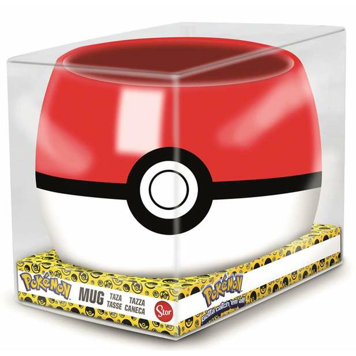 Chávena com Caixa Pokémon Pokeball Cerâmica 360 ml - EcoNest