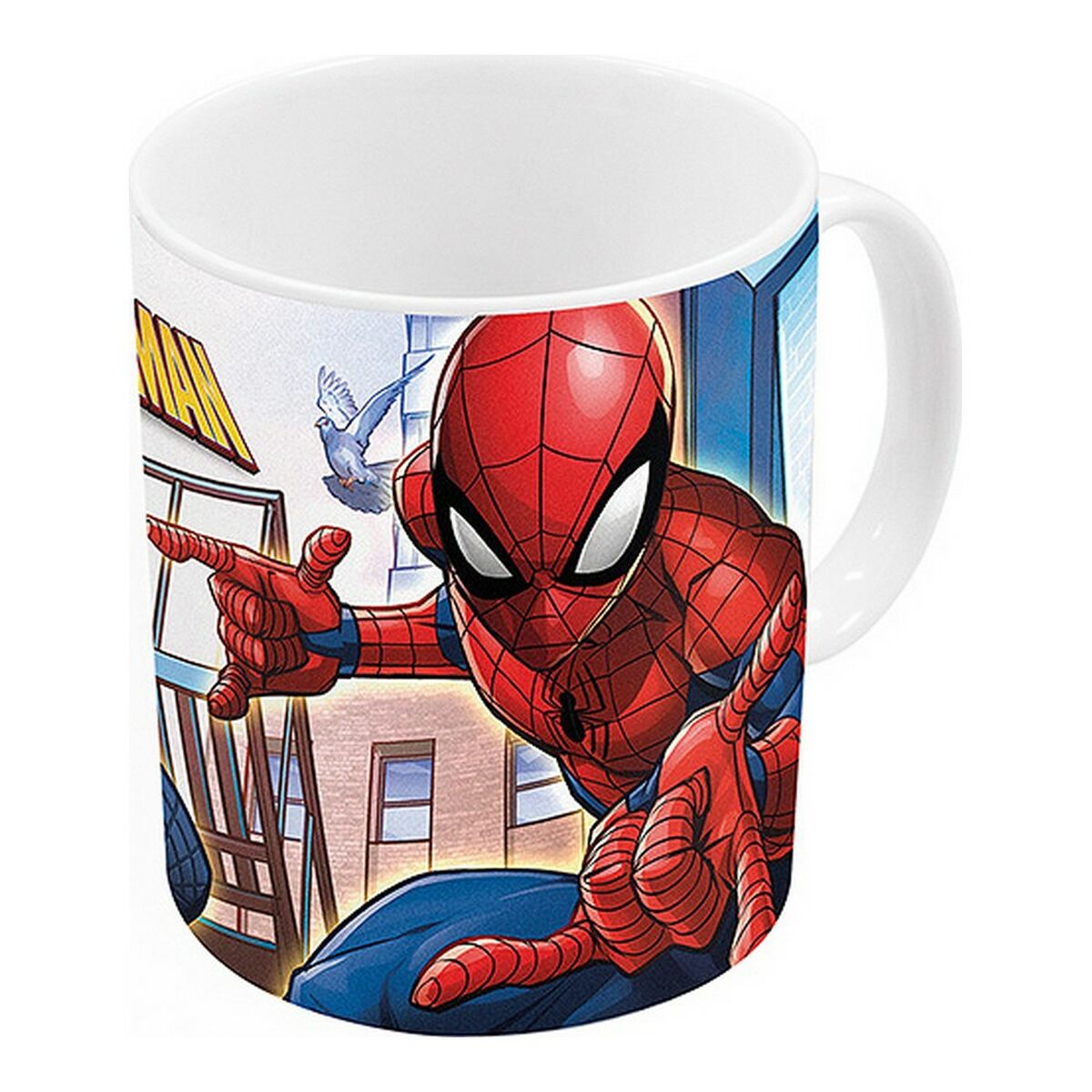 Caneca Spiderman Great Power Cerâmica Vermelho Azul (11.7 x 10 x 8.7 cm) (350 ml) - EcoNest