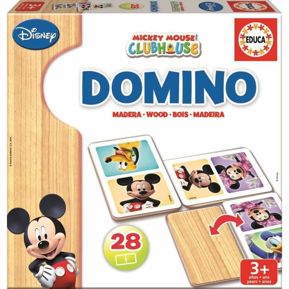 Dominó Educa Mickey Madeira (28 pcs) - EcoNest