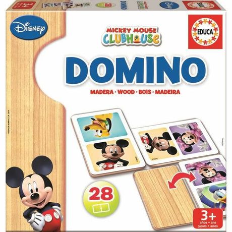 Dominó Educa Mickey Madeira (28 pcs) - EcoNest