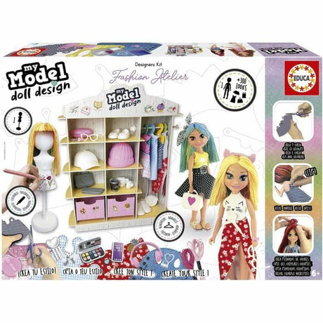 Jogo de Trabalhos Manuais Educa My Model Doll Design Fashion Atelier - EcoNest