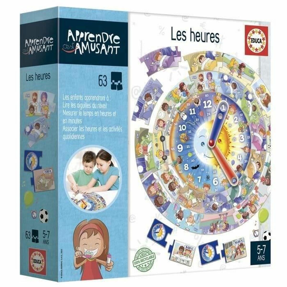 Jogo Educativo Educa Les heures (FR) - EcoNest